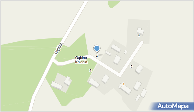 Gąbino, Gąbino, 4, mapa Gąbino