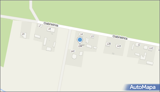 Gabrielnia, Gabrielnia, 14a, mapa Gabrielnia