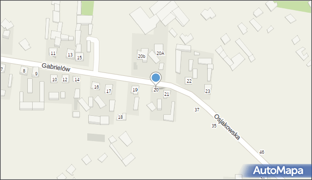 Gabrielów, Gabrielów, 20, mapa Gabrielów