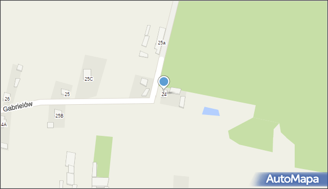 Gabrielów, Gabrielów, 24, mapa Gabrielów