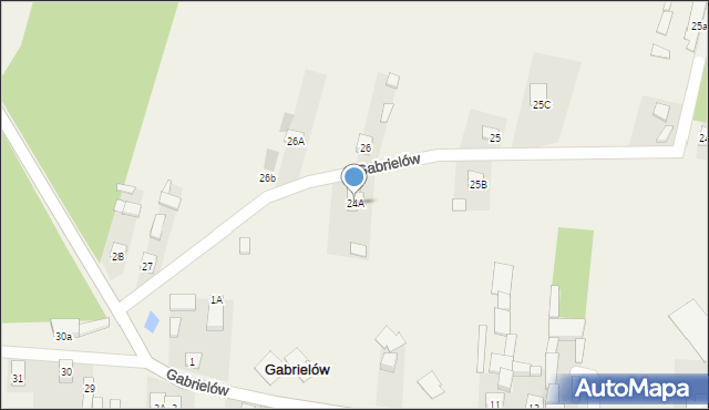 Gabrielów, Gabrielów, 24A, mapa Gabrielów