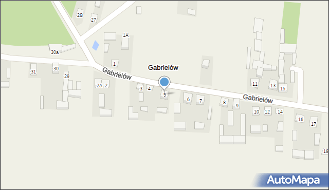 Gabrielów, Gabrielów, 5, mapa Gabrielów