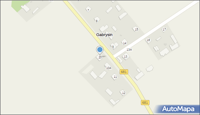 Gabrysin, Gabrysin, 10, mapa Gabrysin