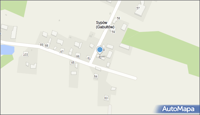 Gabułtów, Gabułtów, 62, mapa Gabułtów