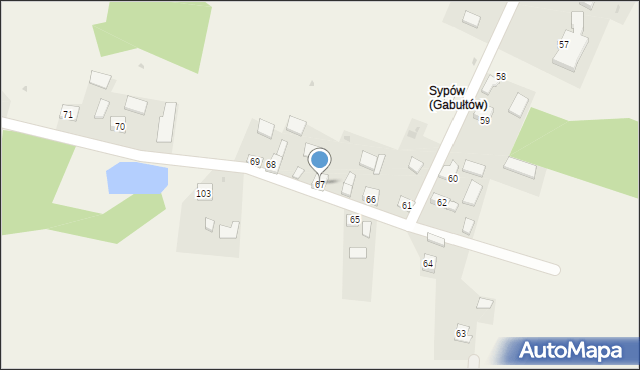 Gabułtów, Gabułtów, 67, mapa Gabułtów