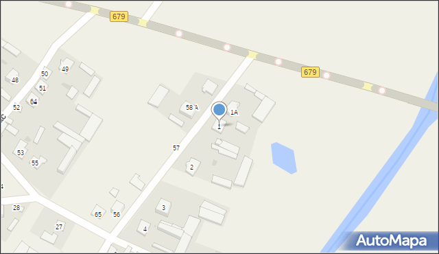 Gać, Gać, 1, mapa Gać