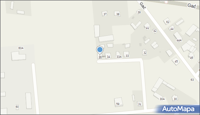 Gać, Gać, 35, mapa Gać