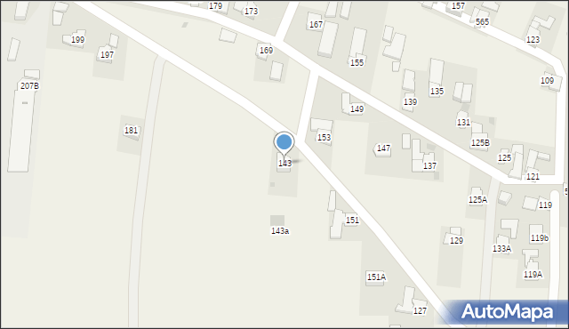 Gać, Gać, 143, mapa Gać
