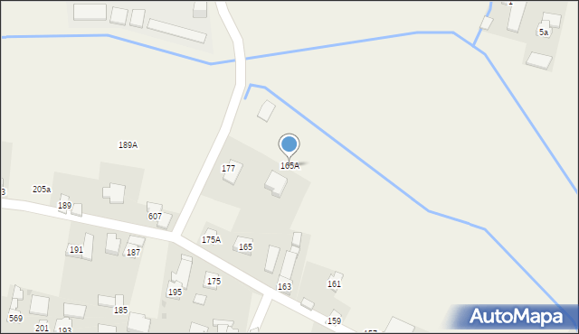 Gać, Gać, 165A, mapa Gać