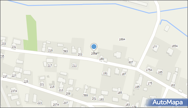 Gać, Gać, 205a, mapa Gać
