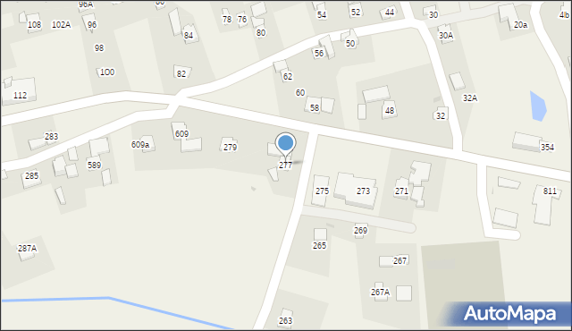Gać, Gać, 277, mapa Gać