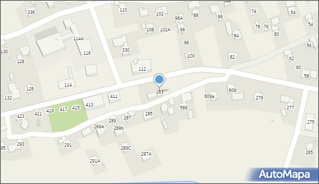 Gać, Gać, 283, mapa Gać