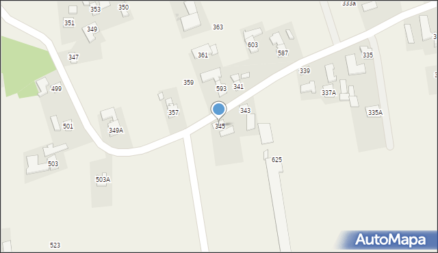 Gać, Gać, 345, mapa Gać