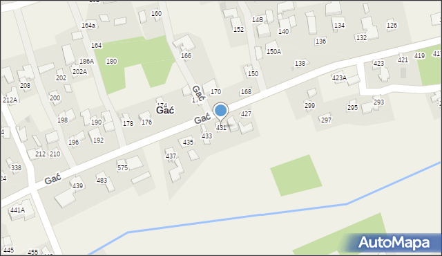 Gać, Gać, 431, mapa Gać