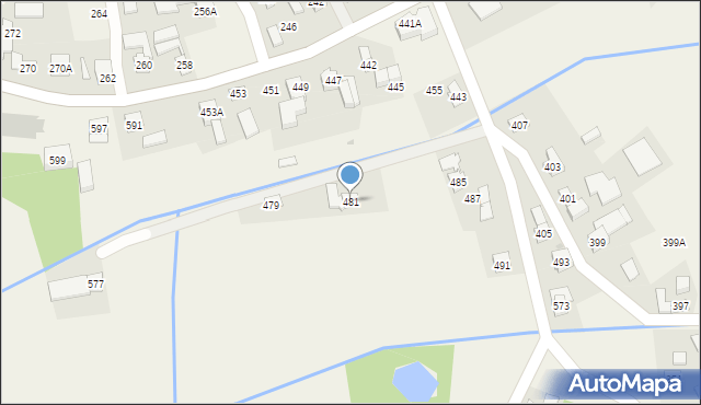 Gać, Gać, 481, mapa Gać