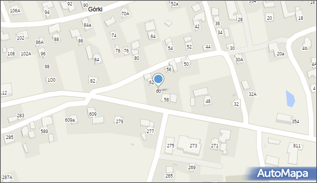 Gać, Gać, 60, mapa Gać