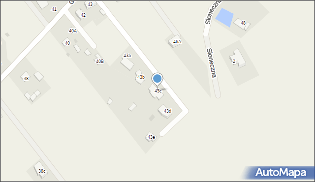 Gać, Gać, 43c, mapa Gać