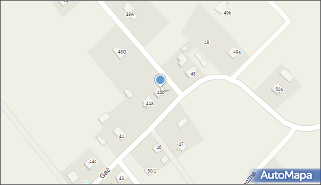 Gać, Gać, 44b, mapa Gać