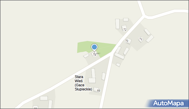 Gace Słupieckie, Gace Słupieckie, 74, mapa Gace Słupieckie