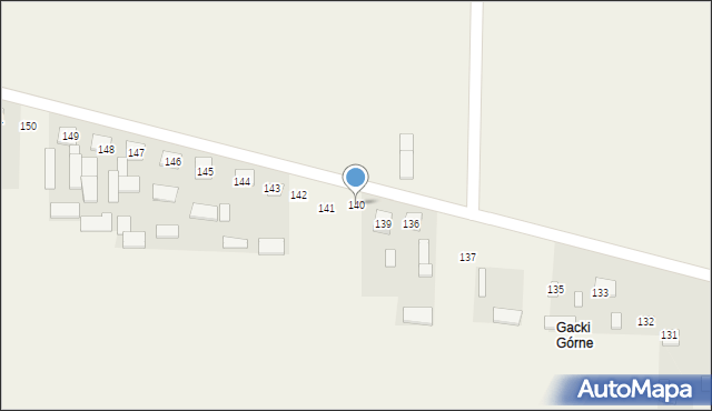Gacki, Gacki, 140, mapa Gacki