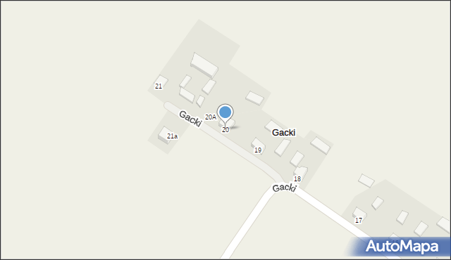 Gacki, Gacki, 20, mapa Gacki