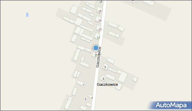 Gaczkowice, Gaczkowice, 10, mapa Gaczkowice