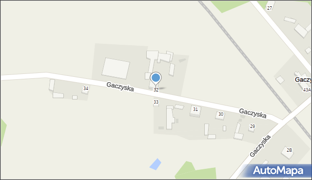 Gaczyska, Gaczyska, 32, mapa Gaczyska