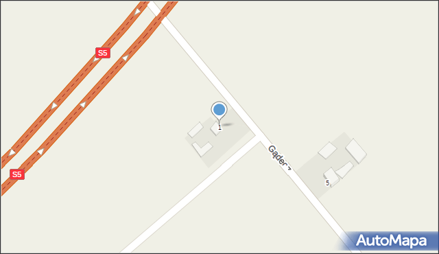 Gądecz, Gądecz, 1, mapa Gądecz