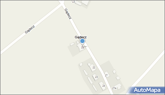 Gądecz, Gądecz, 21, mapa Gądecz
