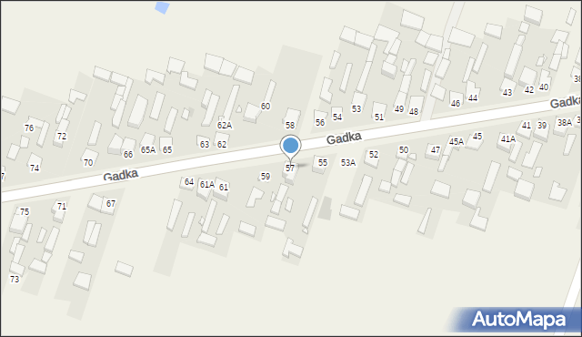 Gadka, Gadka, 57, mapa Gadka