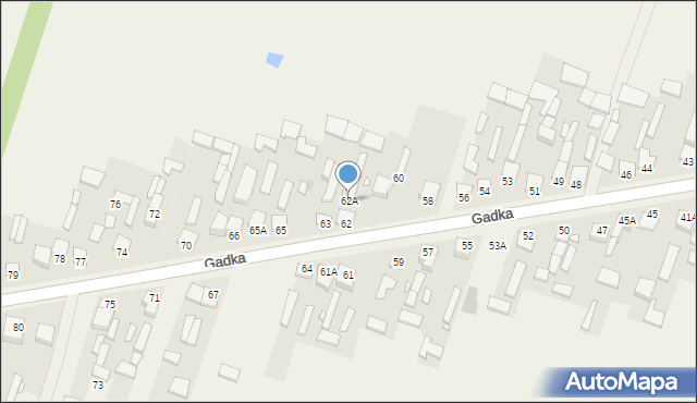 Gadka, Gadka, 62A, mapa Gadka