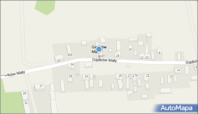 Gądków Mały, Gądków Mały, 18, mapa Gądków Mały