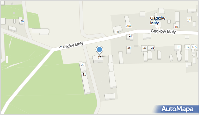 Gądków Mały, Gądków Mały, 27, mapa Gądków Mały