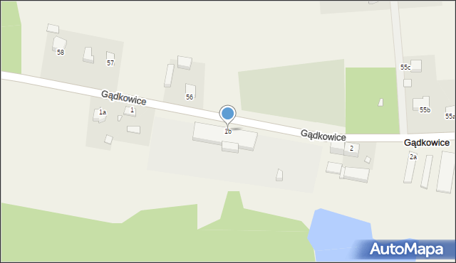 Gądkowice, Gądkowice, 1b, mapa Gądkowice