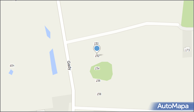 Gady, Gady, 152, mapa Gady
