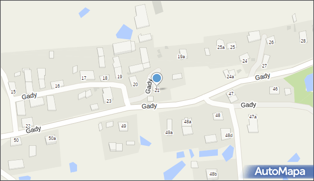 Gady, Gady, 21, mapa Gady