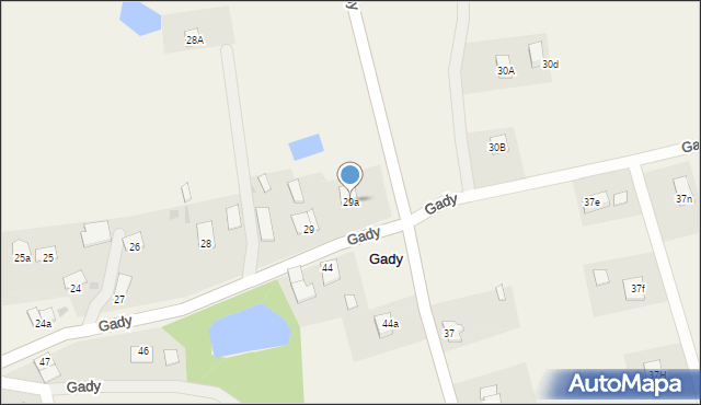 Gady, Gady, 29a, mapa Gady
