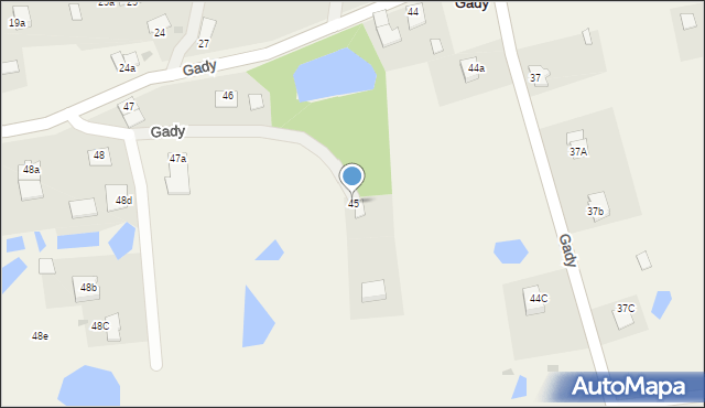 Gady, Gady, 45, mapa Gady