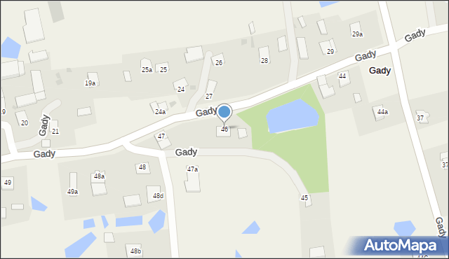 Gady, Gady, 46, mapa Gady