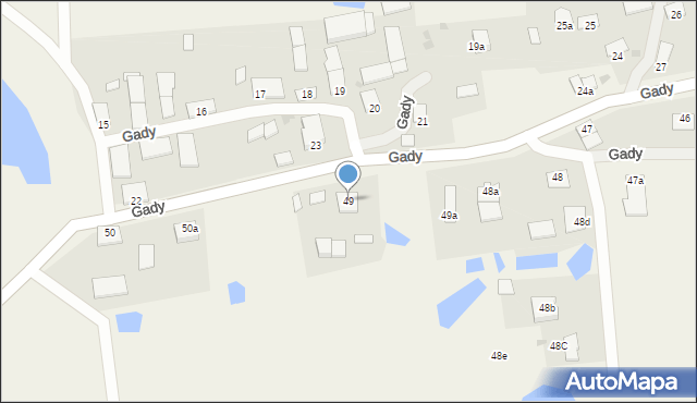 Gady, Gady, 49, mapa Gady