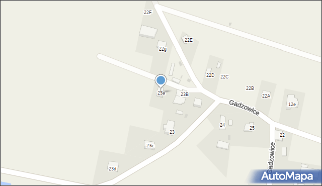 Gadzowice, Gadzowice, 23a, mapa Gadzowice