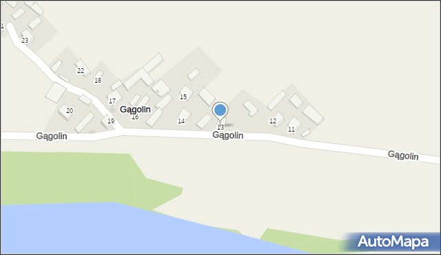 Gągolin, Gągolin, 13, mapa Gągolin