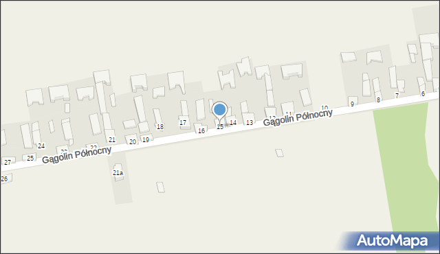 Gągolin Północny, Gągolin Północny, 15, mapa Gągolin Północny