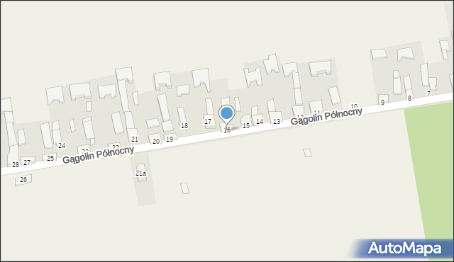 Gągolin Północny, Gągolin Północny, 16, mapa Gągolin Północny