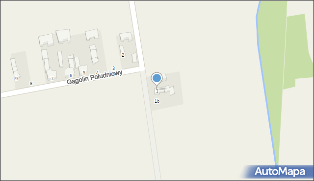 Gągolin Południowy, Gągolin Południowy, 1, mapa Gągolin Południowy