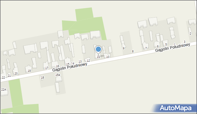 Gągolin Południowy, Gągolin Południowy, 11, mapa Gągolin Południowy