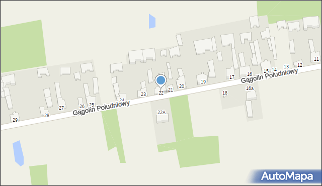 Gągolin Południowy, Gągolin Południowy, 22, mapa Gągolin Południowy