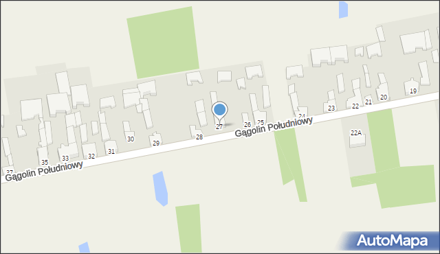 Gągolin Południowy, Gągolin Południowy, 27, mapa Gągolin Południowy