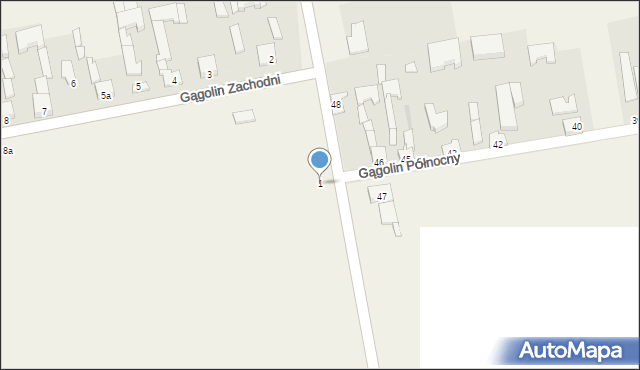 Gągolin Zachodni, Gągolin Zachodni, 1, mapa Gągolin Zachodni