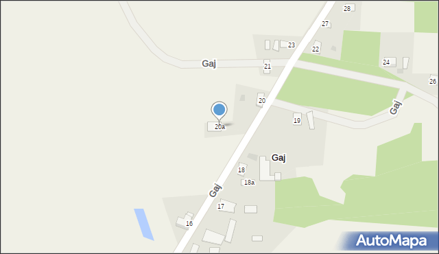 Gaj, Gaj, 20a, mapa Gaj
